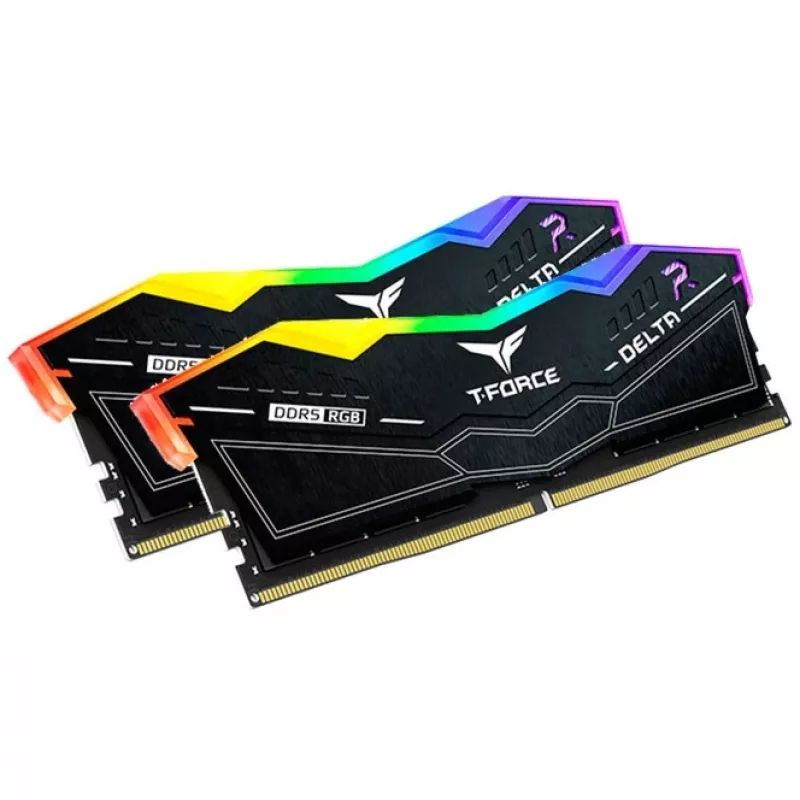 DIMM 32 GB DDR5-6400 (2x 16 GB) kit duplo, memória preta, FF3D532G6400HC32ADC01, Delta RGB, INTEL XMP, AMD EXPO