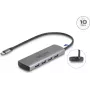 Hub USB DeLOCK 64293 Type-C 10000 Mbit/s cinzento
