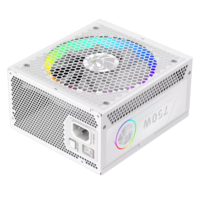 Fonte de alimentação Gamemax, 80 PLUS, Gold | RGB 750G WH | 750 W