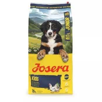 Comida seca para cães JOSERA Kids 12,5 kg — aves, 25 % proteína, 12 % gordura, sem açúcar, sem glúten