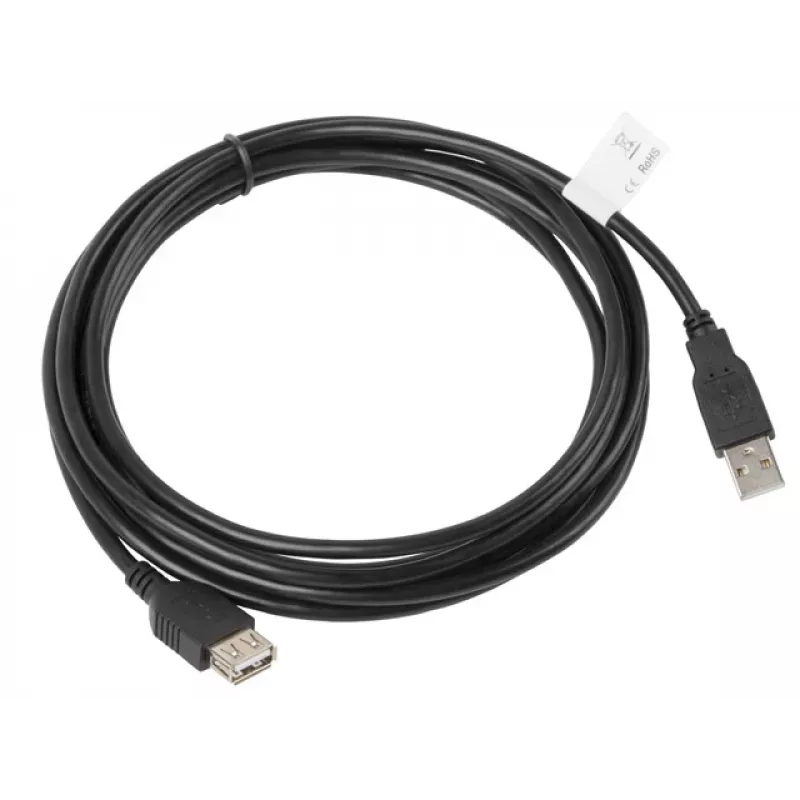 Cabo USB Lanberg CA-USBE-10CC-0030-BK 3m USB 2.0 Preto