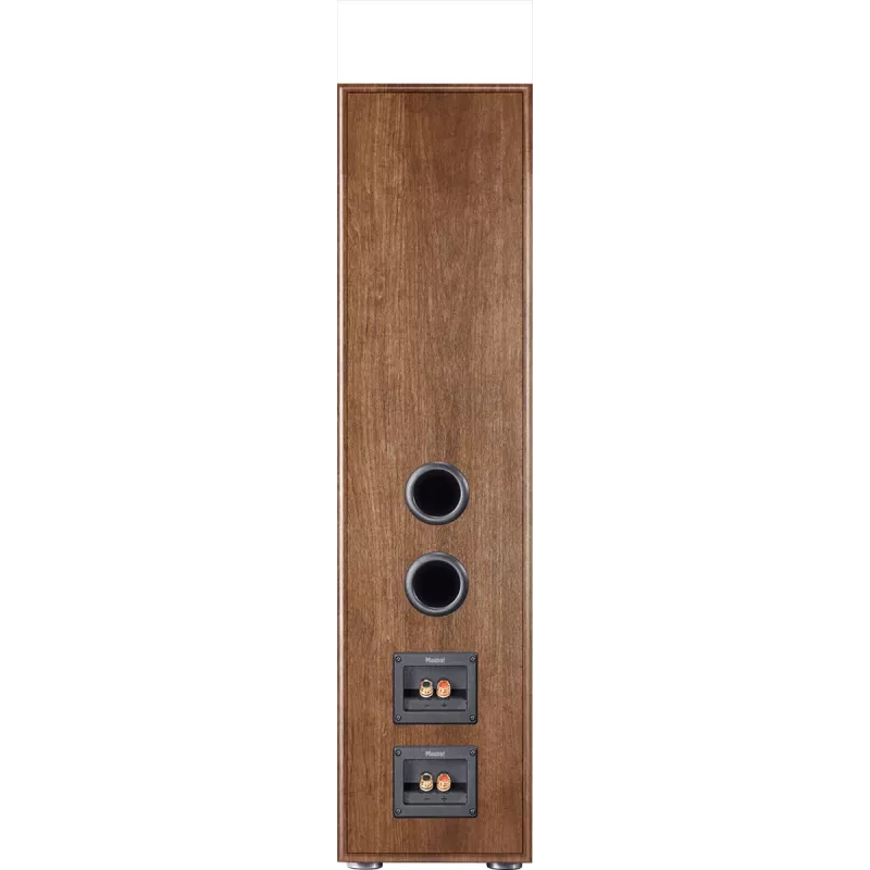 Coluna de chão Magnat Monitor S80 ATM nogueira, 2,5 vias, 100 W RMS, 4 Ω, 26–38000 Hz