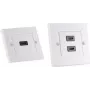 shiverpeaks BASIC-S Tomada de parede HDMI, 2x HDMI, branco puro