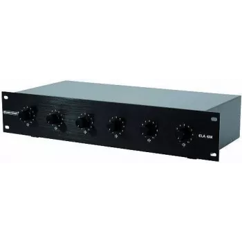 Omnitronic regulador de nível de zona de áudio ELA 6M-Zonen regulador de altifalante 5W preto — 6 zonas, saída 5 W
