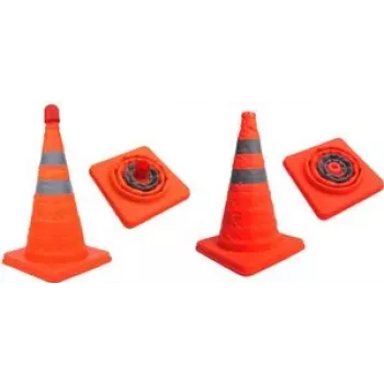Cone de sinalização dobrável de segurança IWH 540320 — plástico, facilmente dobrável
