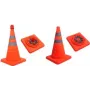 Cone de sinalização dobrável de segurança IWH 540320 — plástico, facilmente dobrável