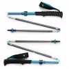 Black Diamond Distance Carbon FLZ bastões de trekking, dobráveis, 125-140 cm, 308 g, 1 par, antracite/azul