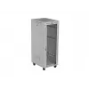 Armário rack de chão LANBERG 19 polegadas 32HE 600×800 mm cinzento com porta de vidro e LCD (embalagem plana)