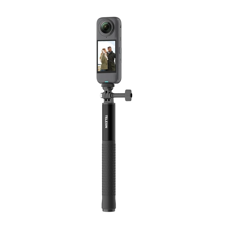 Pau de selfie Telesin S1-MNP-11 para câmaras de ação, extensível até 150 cm
