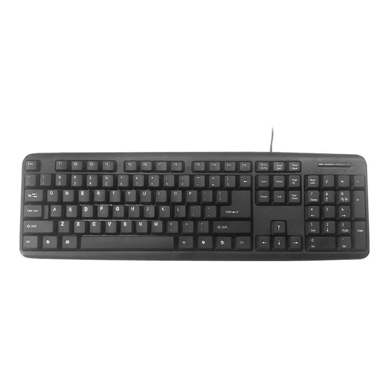 Teclado Gembird KB-U-103-RU Escritório USB QWERTY Inglês Russo Preto