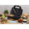 Sanduicheira Adler AD 3043, 1300 W, placas antiaderentes, 2 sanduíches, superfície de cozedura 285 × 152 mm, preta