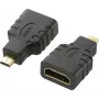 SpeaKa Professional Adaptador HDMI [1x conector macho HDMI D Micro - 1x conector fêmea HDMI] Preto Contactos banhados a ouro, Audio Return Channel (SP-7870184)
