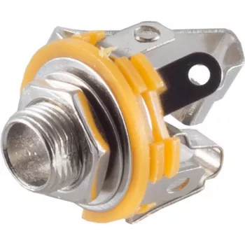 Conector fêmea estéreo ShiverPeaks 50250 conector fêmea jack 6,3 mm aberto, caixa metálica