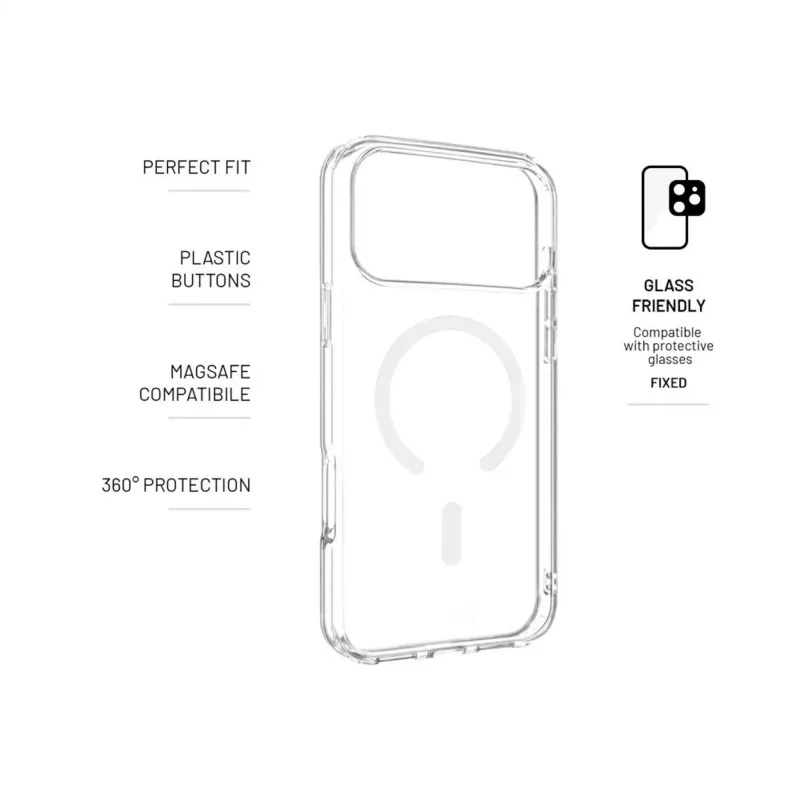 FIXED MagPure Capa traseira em TPU/PC para Apple iPhone 17 Pro Max, transparente