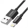 Ugreen 80822 US155 Cabo para telemóvel Preto 1 m USB A Lightning