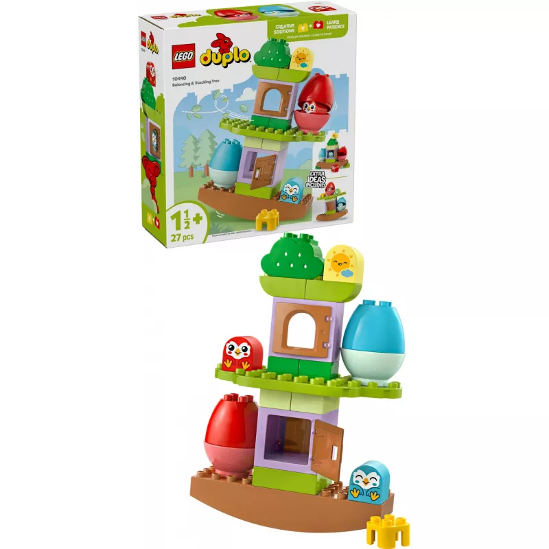 LEGO DUPLO 10440 Árvore de equilíbrio e empilhar, brinquedo de construção, 27 peças, 18 meses+, colorido
