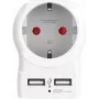 Adaptador de tomada Skross 1500282 com USB branco (1500282)