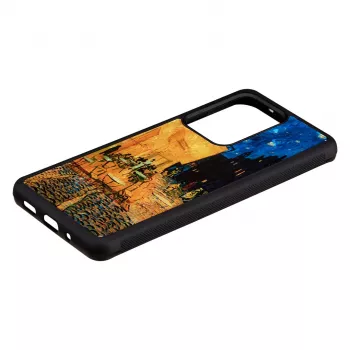 Capa para telefone iKins para Samsung Galaxy S20 Ultra — preto, modelo 'Cafe Terrace'