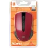 Rato ótico sem fios DEFENDER MM-935 RF – ambidestro, 1600 DPI, vermelho, recetor RF USB, pilhas AAA