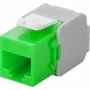 Wentronic Goobay CAT 6a KeyStone conector fêmea RJ45, não blindado, 500 MHz, verde-branco (90687)