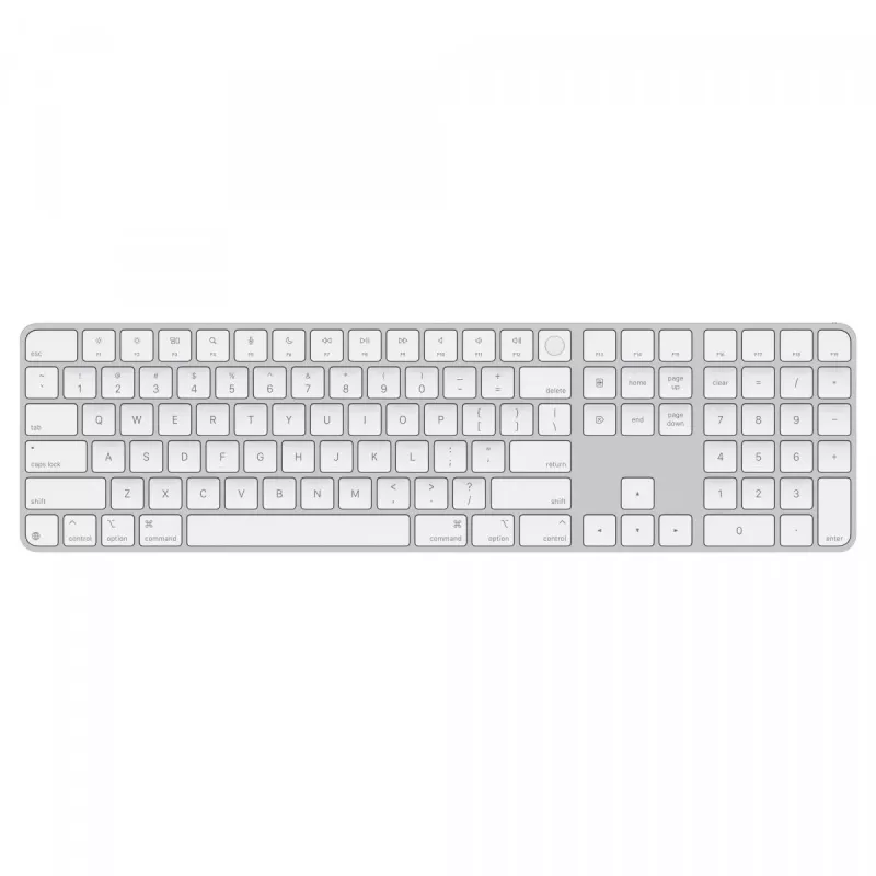 Teclado Apple Magic universal USB + Bluetooth QWERTY US English branco MXK73LB/A