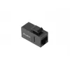 Módulo Keystone LANBERG KSU6-3000 — Cat6 U/UTP RJ-45 conector fêmea para RJ-45 conector fêmea, formato plano, preto
