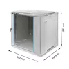 Armário rack QOLTEC 19 polegadas 12U modelo 54485 — caixa de rede/servidor