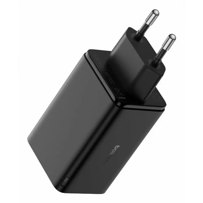 Carregador rápido de parede Baseus GaN6 Pro universal preto CA para interior