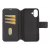 Capa de couro para iPhone 16, preto