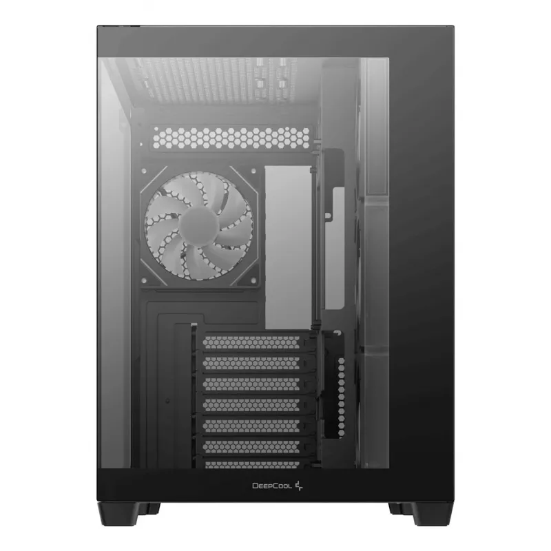 Caixa de PC DeepCool CG530 4F Midi Tower preta — vidro temperado, ATX/ITX/Micro ATX, 3 ventoinhas de 120mm, USB-C