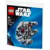 LEGO brinquedo de construção 30708 Star Wars Millennium Falcon mini-modelo Polybag, pequeno conjunto de coleção