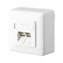 METZ CONNECT BTR IT CONNECT E-DAT C6 8/8(8) AP Cat.6 - Caixa de parede - RJ-45 X 2 - Branco puro, RAL 9010 - 2 portas (1307380002-I)