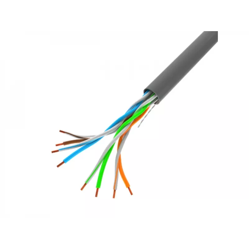 Cabo de rede LANBERG U/UTP Cat5e LCU5-10CC-0305-S, 305 m, condutor CCA, 24 AWG, cinzento