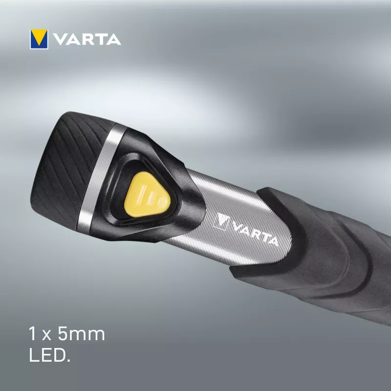 Varta Day Light Key Chain Light - Luz de chaveiro - alumínio - preto - ABS sintético - alumínio - borracha - LED - 1 lâmpada - 12 lm