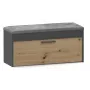 Sapateira fechada Top e Shop PARMA — antracite e carvalho, aglomerado, 1000×490×350 mm