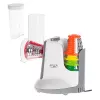 Cortador de legumes Adler AD 4815, 150 W, 5 discos, caixa em ABS, branco/cinzento