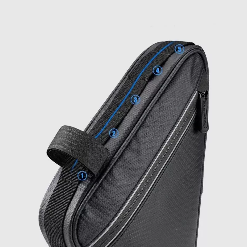 Rockbros B39-2 Bolsa de quadro de bicicleta impermeável, preta