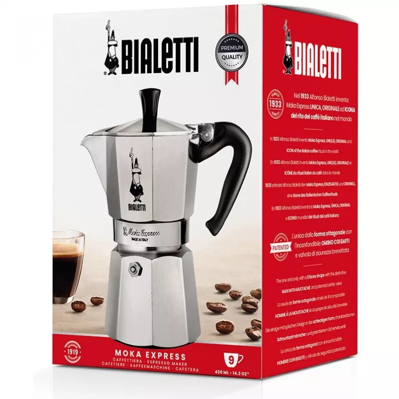Cafeteira Moka Bialetti Moka Express 0,55 L preto, prateado