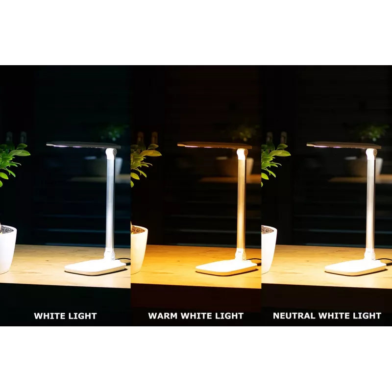 Candeeiro de secretária LED multifunções Montis MT042 5,7 W branco