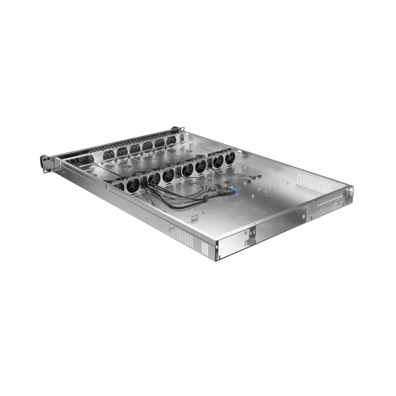 Caixa rack Lanberg SC01-6501-12B 1U preto 8 ventoinhas HDD SSD