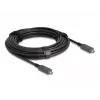 Cabo ativo ótico USB-C vídeo + dados + PD DeLOCK 10 m preto