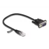 Delock cabo série RS-232, RJ45 macho para D-Sub 9 macho, 30 cm, preto