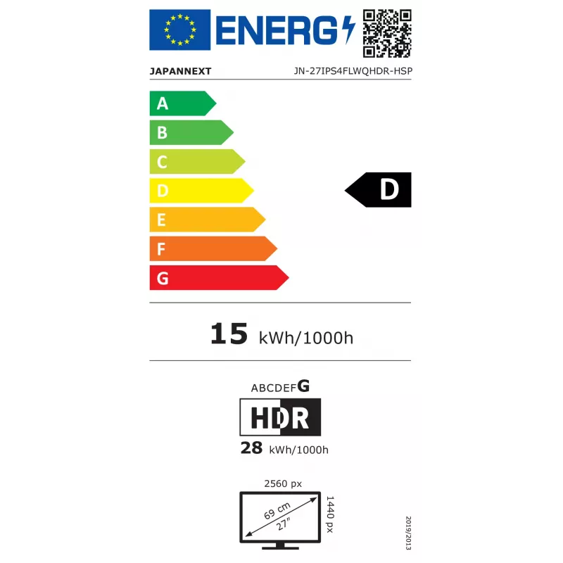 JAPANNEXT JN-27IPS4FLWQHDR-HSP 16:9 HDMI/DP WQHD - ecrã plano (TFT/LCD)