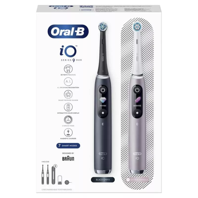 Escova de dentes Oral-B iO Series 9 Duo 2 unid. Preto Onyx/Rosa Quartzo