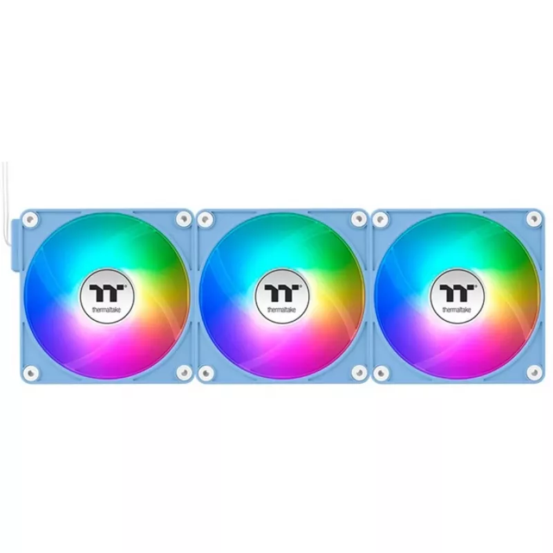 Ventoinha para caixa Thermaltake CT140 EX Reverse ARGB 140mm pack de 3 azul-hortênsia