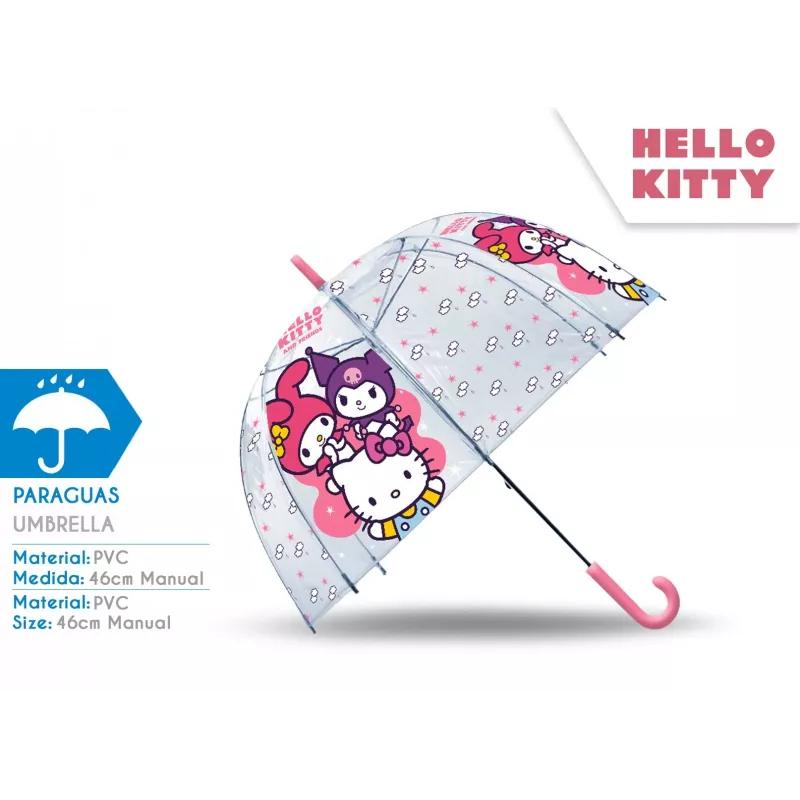 Guarda-chuva transparente Hello Kitty