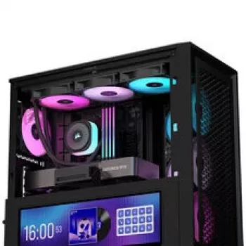 Caixa para PC Corsair FRAME 4000D LCD RS, Midi-Tower, ATX, ARGB, vidro temperado - preto