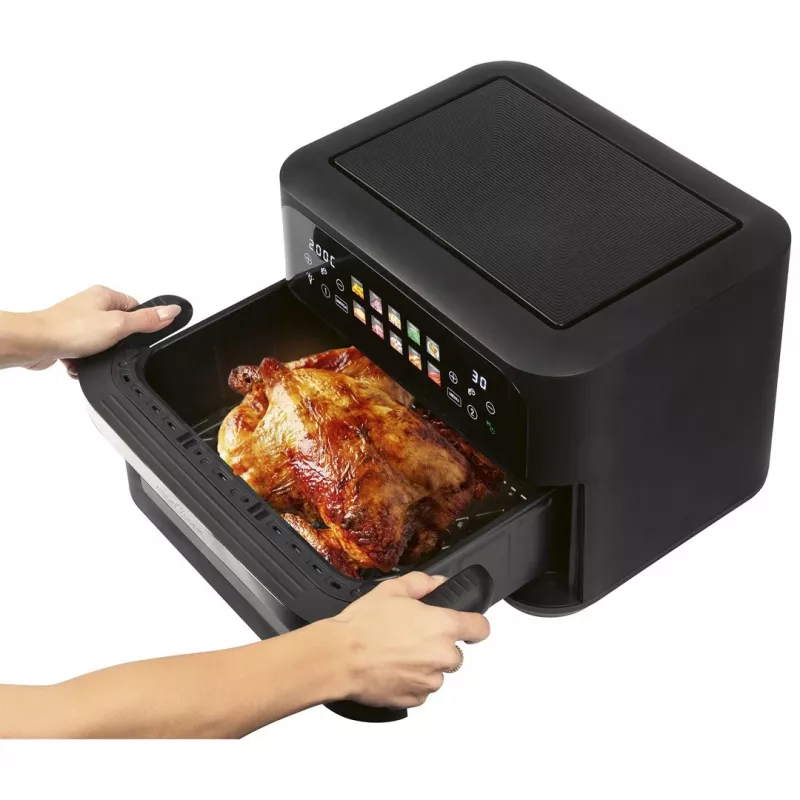 ProfiCook PC-FR 1313 H fritadeira de ar quente dupla, 10 L, 2400 W, preto/aço inoxidável
