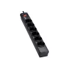 Régua de tomadas Eaton Protection Strip 6 DIN com proteção contra sobretensão (6 tomadas Schuko, com interruptor) - preto (PS6D)