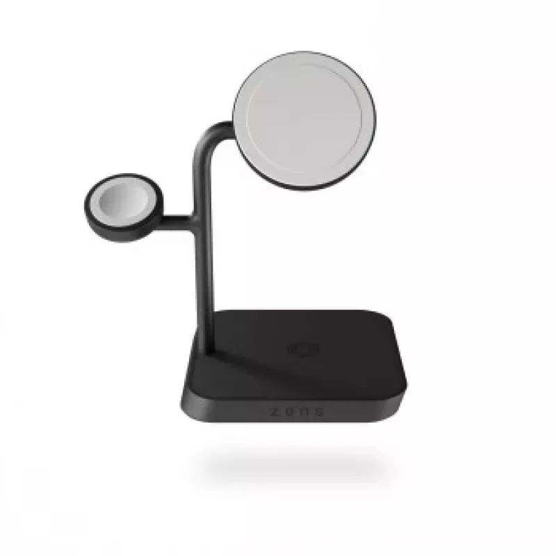 Carregador de dispositivo móvel ZENS ZEAPDC01/00 auscultadores, smartphone, smartwatch, tablet preto AC carregamento sem fios carregamento rápido interior